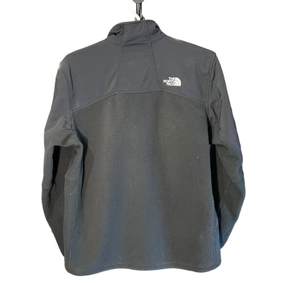 The North Face Fleece Embroidered Logo Black Zip Up Jacket Men's XL - Picture 2 of 9